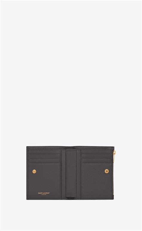 UPTOWN Compact wallet in grain de poudre leather